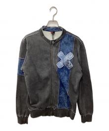 DIESEL（ディーゼル）の古着「00s/ダメージ加工スウェットジャケット」｜グレー