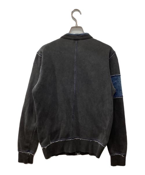DIESEL（ディーゼル）DIESEL (ディーゼル) 00s/ダメージ加工スウェットジャケット グレー サイズ:Mの古着・服飾アイテム