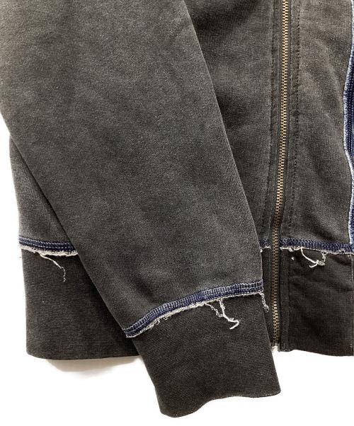 DIESEL（ディーゼル）DIESEL (ディーゼル) 00s/ダメージ加工スウェットジャケット グレー サイズ:Mの古着・服飾アイテム