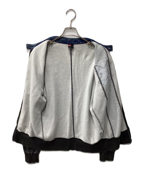 DIESEL（ディーゼル）DIESEL (ディーゼル) 00s/ダメージ加工スウェットジャケット グレー サイズ:Mの古着・服飾アイテム