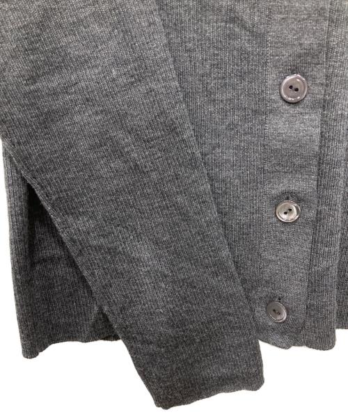 ANAYI（アナイ）ANAYI (アナイ) ウールシルクリブVネック カーディガン グレー サイズ:38の古着・服飾アイテム