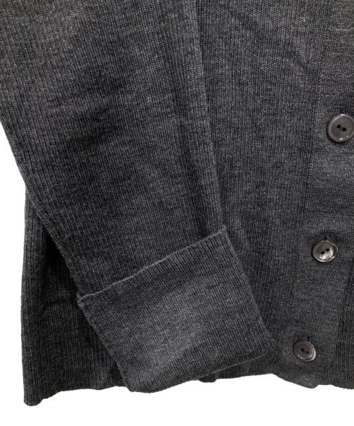 ANAYI（アナイ）ANAYI (アナイ) ウールシルクリブVネック カーディガン グレー サイズ:38の古着・服飾アイテム