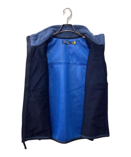 POLO RALPH LAUREN（ポロ・ラルフローレン）POLO RALPH LAUREN (ポロ・ラルフローレン) フリース切替ベスト ネイビー サイズ:Lの古着・服飾アイテム
