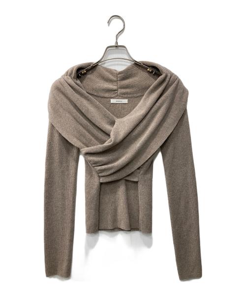 MARNO（マーノ）MARNO (マーノ) カシュクールニット/Camille knit ブラウン サイズ:FREEの古着・服飾アイテム