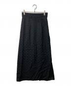 BACCAバッカ）の古着「シャドードット ロングセミタイトスカート」｜ブラック
