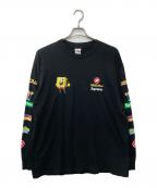 SUPREMEシュプリーム）の古着「SpongeBob Castelli Racing L/S Tee/ロングスリーブカットソー」｜ブラック