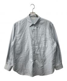STEVEN ALAN（スティーブンアラン）の古着「ドレープ オックス チェック レギュラーカラー シャツ LOOSE」｜ブルー