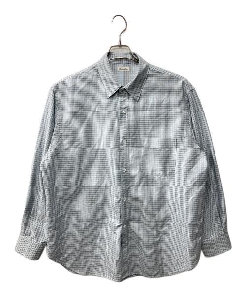 STEVEN ALAN（スティーブンアラン）STEVEN ALAN (スティーブンアラン) ドレープ オックス チェック レギュラーカラー シャツ LOOSE ブルー サイズ:Mの古着・服飾アイテム