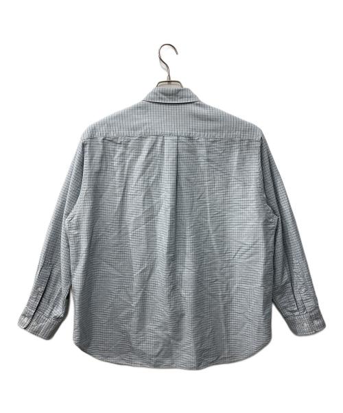 STEVEN ALAN（スティーブンアラン）STEVEN ALAN (スティーブンアラン) ドレープ オックス チェック レギュラーカラー シャツ LOOSE ブルー サイズ:Mの古着・服飾アイテム