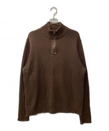 POLO JEANS（ポロジーンズ）の古着「ハーフジップニット」｜ブラウン