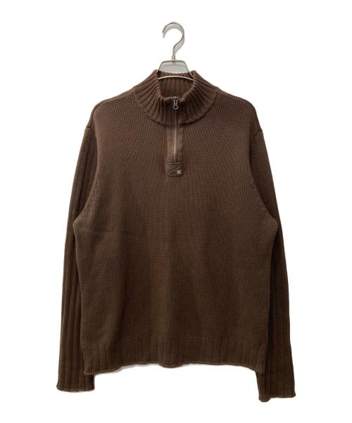 POLO JEANS（ポロジーンズ）POLO JEANS (ポロジーンズ) ハーフジップニット ブラウン サイズ:XLの古着・服飾アイテム