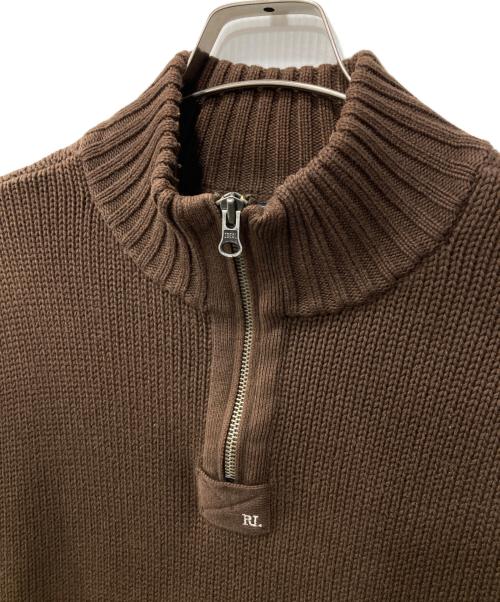 POLO JEANS（ポロジーンズ）POLO JEANS (ポロジーンズ) ハーフジップニット ブラウン サイズ:XLの古着・服飾アイテム