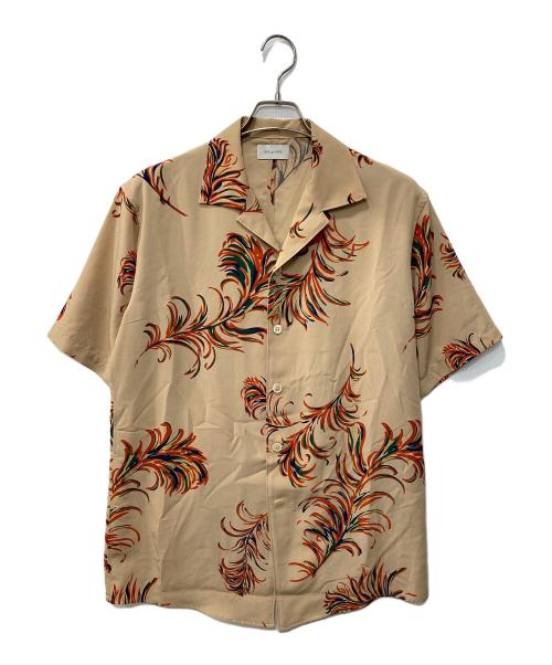 BED J.W. FORD（ベッドフォード）BED J.W. FORD (ベッドフォード) 半袖シャツ/Open collar half sleeves feather blouse ブラウン サイズ:1の古着・服飾アイテム