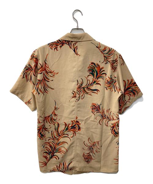 BED J.W. FORD（ベッドフォード）BED J.W. FORD (ベッドフォード) 半袖シャツ/Open collar half sleeves feather blouse ブラウン サイズ:1の古着・服飾アイテム