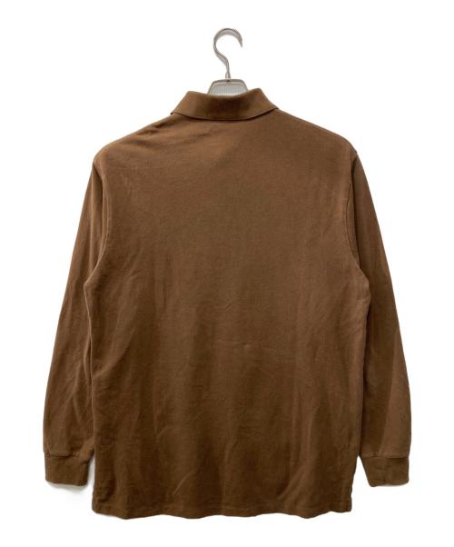 POLO RALPH LAUREN（ポロ・ラルフローレン）POLO RALPH LAUREN (ポロ・ラルフローレン) ロングポロシャツ ブラウン サイズ:LTの古着・服飾アイテム