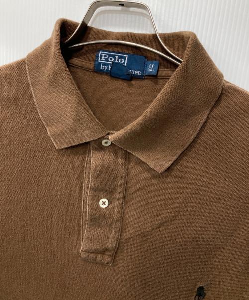 POLO RALPH LAUREN（ポロ・ラルフローレン）POLO RALPH LAUREN (ポロ・ラルフローレン) ロングポロシャツ ブラウン サイズ:LTの古着・服飾アイテム