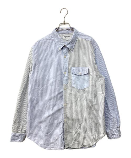 Engineered Garments（エンジニアド ガーメンツ）Engineered Garments (エンジニアド ガーメンツ) LOWERCASE (ロウワーケース) ボタンダウンシャツ ブルー×グレー サイズ:Lの古着・服飾アイテム