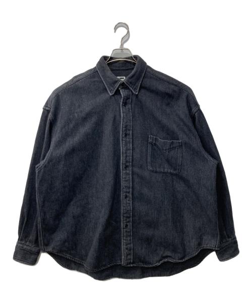 H BEAUTY&YOUTH（エイチ ビューティー&ユース）H BEAUTY&YOUTH (エイチ ビューティー&ユース) BLACK DENIM SHIRT/シャツ グレー サイズ:Lの古着・服飾アイテム