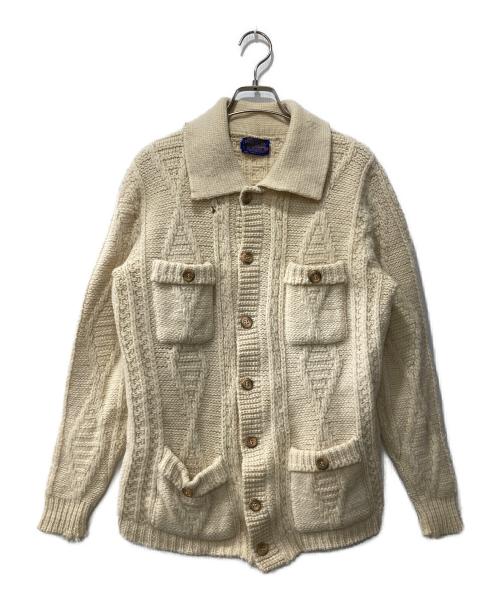 PENDLETON（ペンドルトン）PENDLETON (ペンドルトン) 70’Sニットジャケット アイボリー サイズ:Mの古着・服飾アイテム