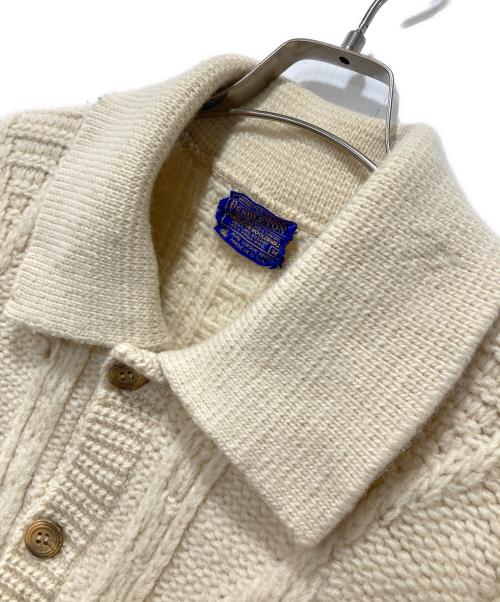 PENDLETON（ペンドルトン）PENDLETON (ペンドルトン) 70’Sニットジャケット アイボリー サイズ:Mの古着・服飾アイテム