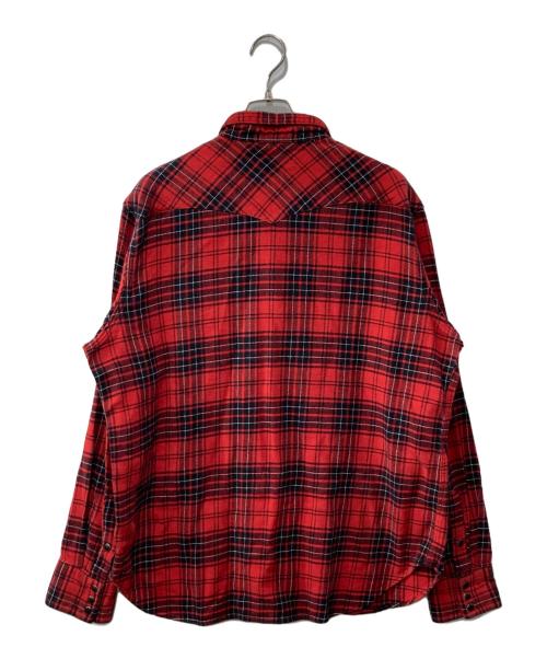 POLO RALPH LAUREN（ポロ・ラルフローレン）POLO RALPH LAUREN (ポロ・ラルフローレン) チェックウエスタンシャツ レッド サイズ:XLの古着・服飾アイテム