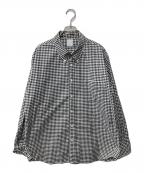 BROOKS BROTHERSブルックスブラザーズ）の古着「MILANO FITチェックBDシャツ」｜ホワイト×ブラック