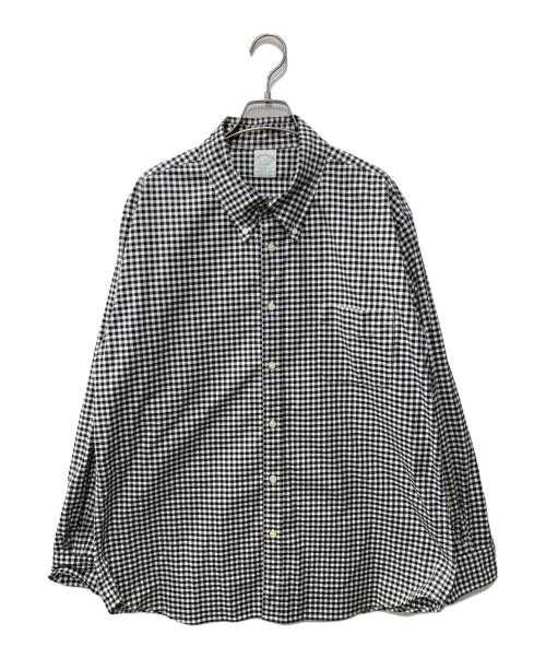 BROOKS BROTHERS（ブルックスブラザーズ）BROOKS BROTHERS (ブルックスブラザーズ)  MILANO FITチェックBDシャツ ホワイト×ブラック サイズ:XLの古着・服飾アイテム