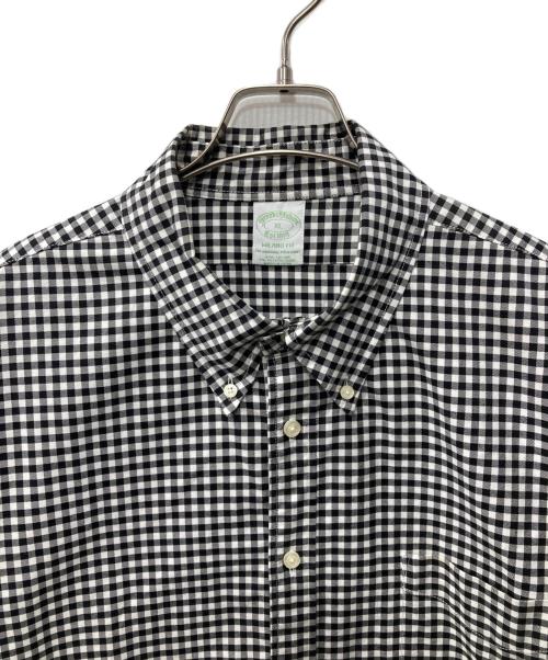 BROOKS BROTHERS（ブルックスブラザーズ）BROOKS BROTHERS (ブルックスブラザーズ)  MILANO FITチェックBDシャツ ホワイト×ブラック サイズ:XLの古着・服飾アイテム