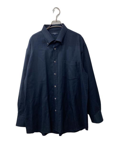 BURBERRY（バーバリー）BURBERRY (バーバリー) シャドーチェックボタンダウンシャツ ネイビー サイズ:3Lの古着・服飾アイテム