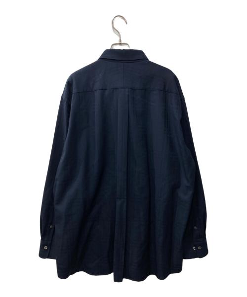 BURBERRY（バーバリー）BURBERRY (バーバリー) シャドーチェックボタンダウンシャツ ネイビー サイズ:3Lの古着・服飾アイテム