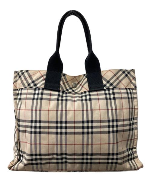 BURBERRY BLUE LABEL（バーバリー ブルー レーベル）BURBERRY BLUE LABEL (バーバリー ブルー レーベル) ノヴァチェックトートバッグ ベージュの古着・服飾アイテム