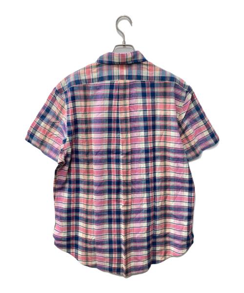 RALPH LAUREN（ラルフローレン）RALPH LAUREN (ラルフローレン) 半袖シャツ ブルー×ピンク サイズ:Lの古着・服飾アイテム