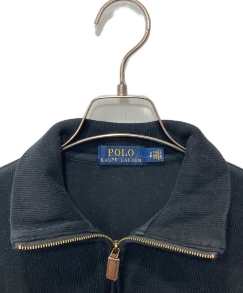POLO RALPH LAUREN（ポロ・ラルフローレン）POLO RALPH LAUREN (ポロ・ラルフローレン) ハーフジップスウェット ブラック サイズ:Sの古着・服飾アイテム