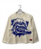 NIKEナイキ）の古着「ミッドウェイト クルーネック/スウェット」｜ベージュ