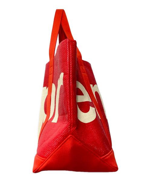 SUPREME（シュプリーム）Supreme (シュプリーム) Raffia Tote/カゴトートバッグ レッドの古着・服飾アイテム