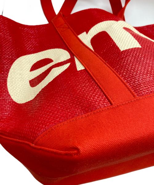 SUPREME（シュプリーム）Supreme (シュプリーム) Raffia Tote/カゴトートバッグ レッドの古着・服飾アイテム