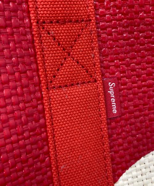 SUPREME（シュプリーム）Supreme (シュプリーム) Raffia Tote/カゴトートバッグ レッドの古着・服飾アイテム