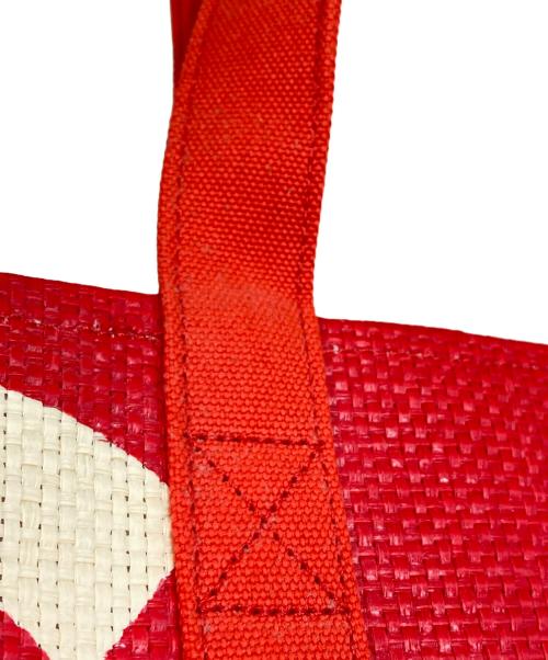 SUPREME（シュプリーム）Supreme (シュプリーム) Raffia Tote/カゴトートバッグ レッドの古着・服飾アイテム