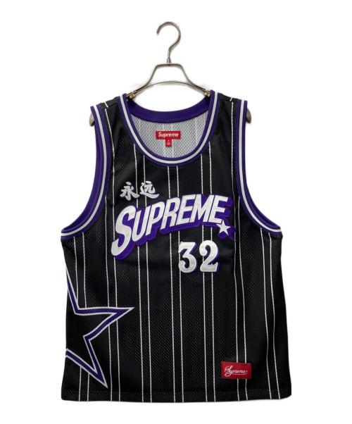 SUPREME（シュプリーム）Supreme (シュプリーム) Star Basketball Jersey /タンクトップゲームシャツ パープル×ブラック サイズ:Mの古着・服飾アイテム