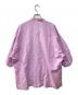 HOMME PLISSE ISSEY MIYAKE (オム プリッセ イッセイ ミヤケ) スタンドカラーS/Sリネンシャツ パープル サイズ:3：18000円