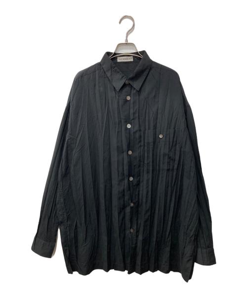 ISSEY MIYAKE MEN（イッセイミヤケメン）ISSEY MIYAKE MEN (イッセイミヤケメン) アーカイブシワ加工シャツ ブラック サイズ:XLの古着・服飾アイテム