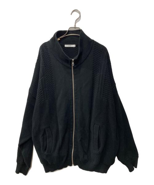 yashiki（ヤシキ）YASHIKI (ヤシキ) exclusive zip up blouson/ニットジャケット ブラック サイズ:Fの古着・服飾アイテム