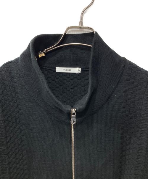 yashiki（ヤシキ）YASHIKI (ヤシキ) exclusive zip up blouson/ニットジャケット ブラック サイズ:Fの古着・服飾アイテム