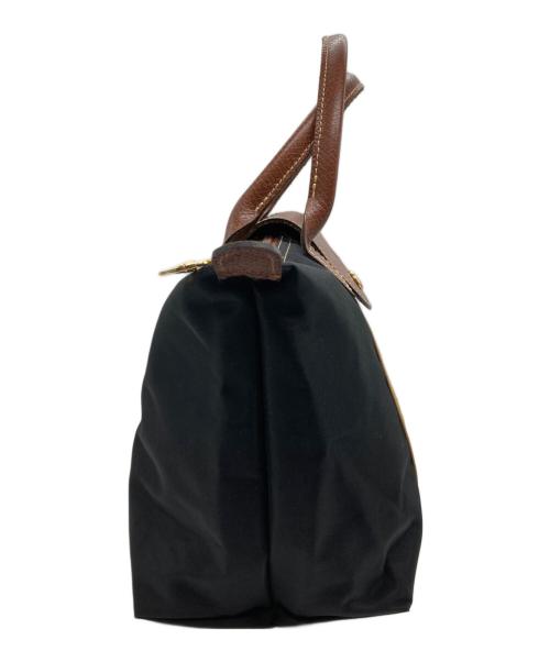 LONGCHAMP（ロンシャン）LONGCHAMP (ロンシャン) ハンドバッグ ブラック×ブラウンの古着・服飾アイテム