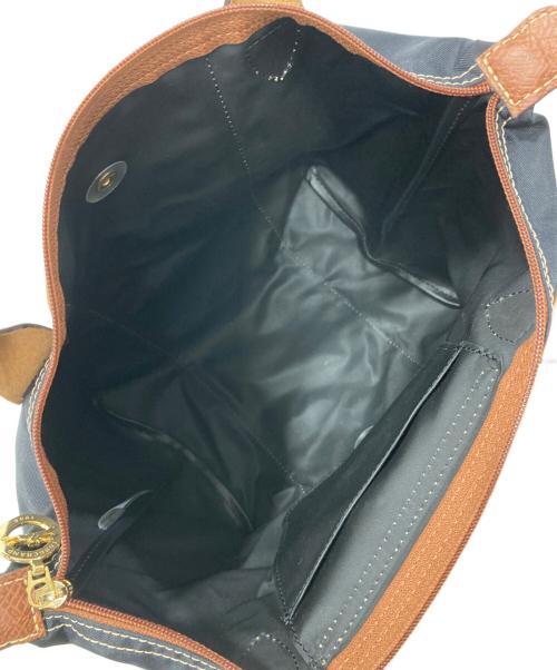 LONGCHAMP（ロンシャン）LONGCHAMP (ロンシャン) ハンドバッグ ブラック×ブラウンの古着・服飾アイテム