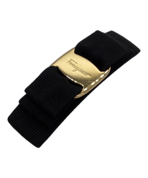 Salvatore Ferragamo（サルヴァトーレ フェラガモ）Salvatore Ferragamo (サルヴァトーレ フェラガモ) ヴァラリボンバレッタ ブラックの古着・服飾アイテム