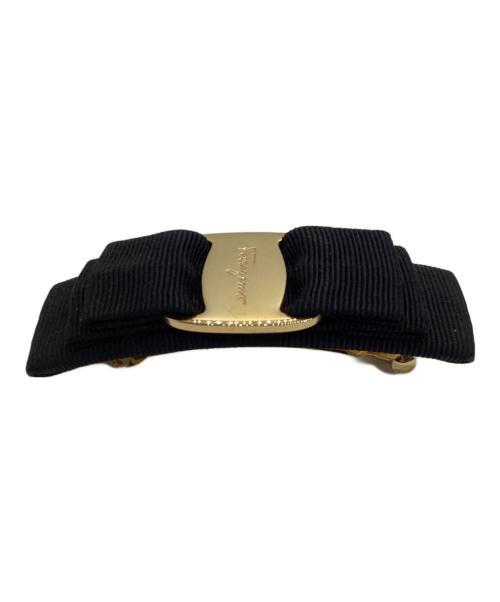 Salvatore Ferragamo（サルヴァトーレ フェラガモ）Salvatore Ferragamo (サルヴァトーレ フェラガモ) ヴァラリボンバレッタ ブラックの古着・服飾アイテム