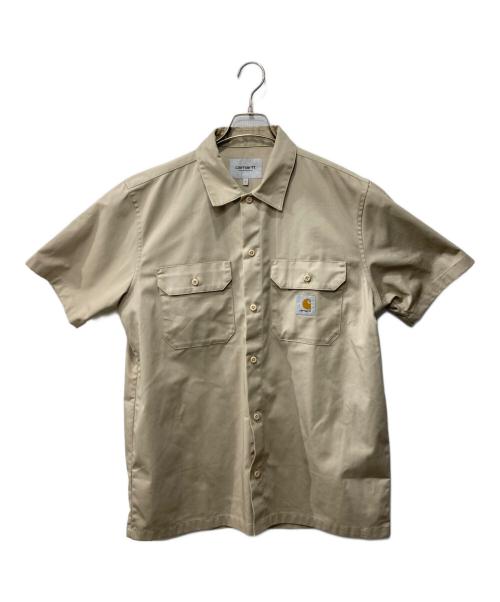 Carhartt WIP（カーハート ワーク イン プログレス）CARHARTT WIP (カーハート ワーク イン プログレス) S/Sマスターシャツ/ワークシャツ ベージュ サイズ:Lの古着・服飾アイテム