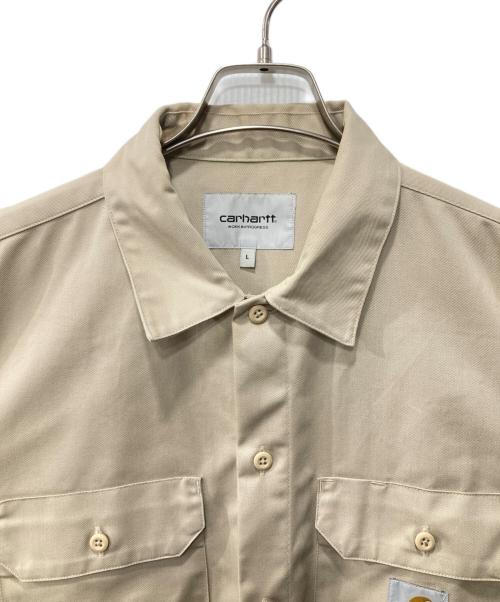 Carhartt WIP（カーハート ワーク イン プログレス）CARHARTT WIP (カーハート ワーク イン プログレス) S/Sマスターシャツ/ワークシャツ ベージュ サイズ:Lの古着・服飾アイテム