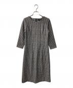 LAUTRE AMONTロートレアモン）の古着「ハイテンションツィードプリントワンピース」｜グレー